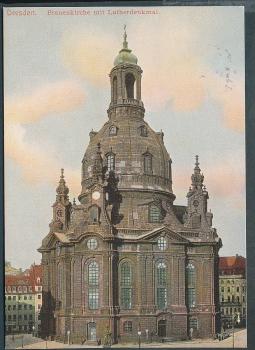 Frauenkirche mit Lutherdenkmal in Dresden 01067 Reprodruck